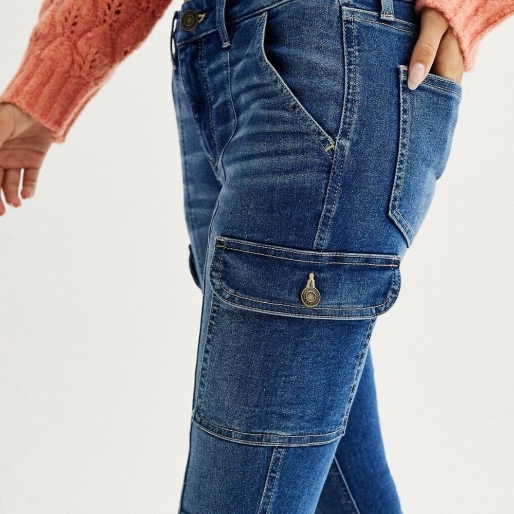 SO Juniors Low Rise Cargo Skinny Jeans SZ 3 NWT - Picture 3 of 10